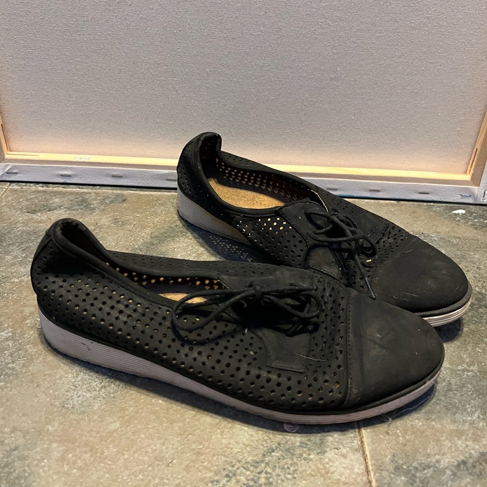 black loafer lace up